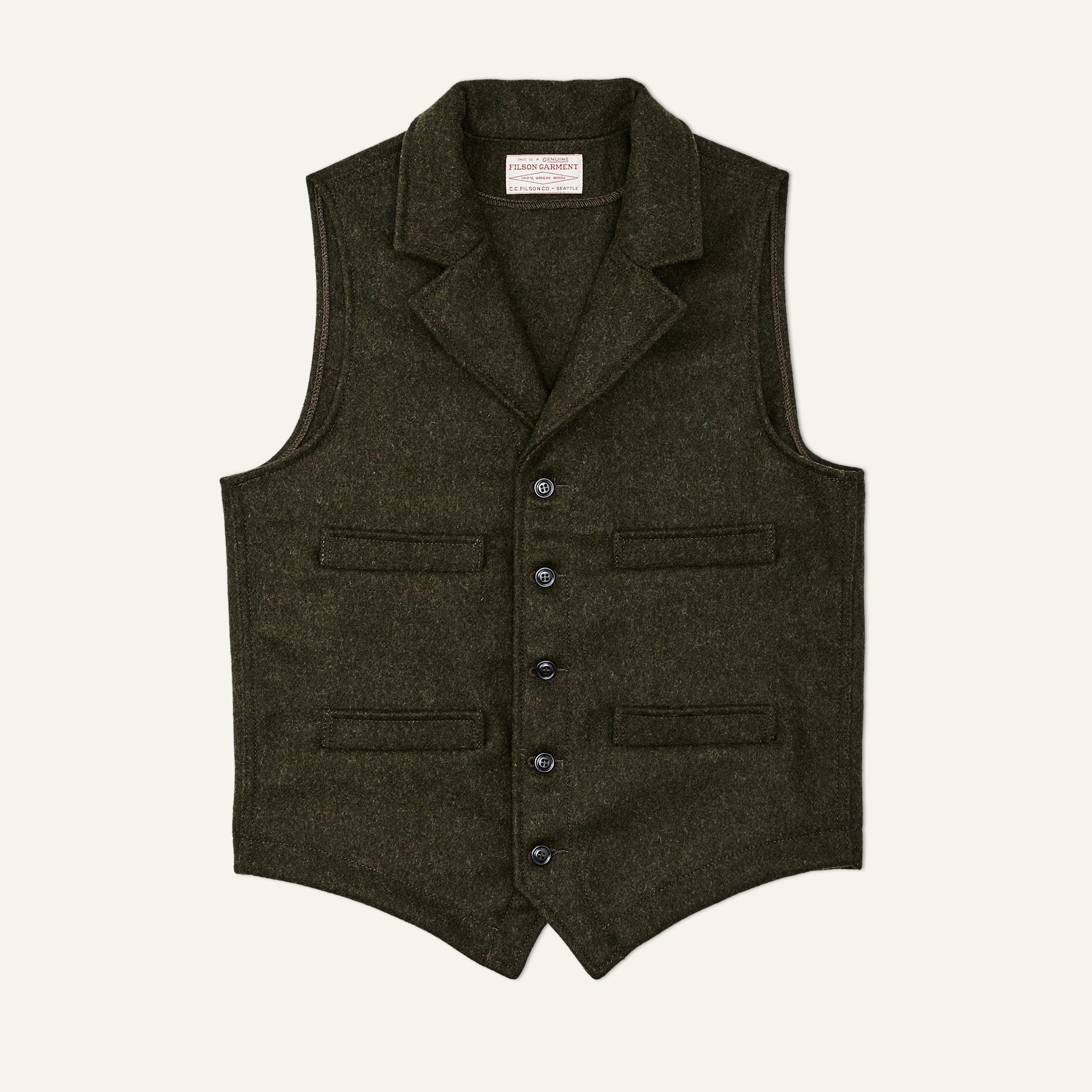 Men’s Vintage Workwear Inspired Clothing Mackinaw Wool Western Vest $295.00 AT vintagedancer.com