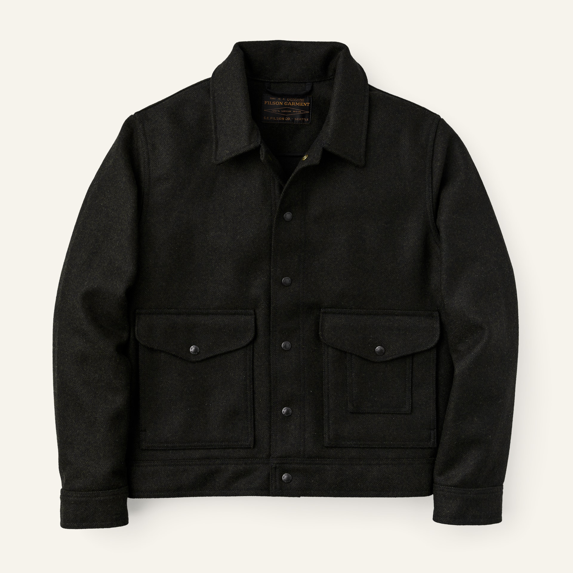 1940s Men’s Clothing & Fashion History Mackinaw Wool Work Jacket $455.00 AT vintagedancer.com