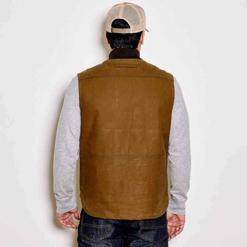 Filson Men ' S Tin Cloth Insulated Work Vest - Dark Tan