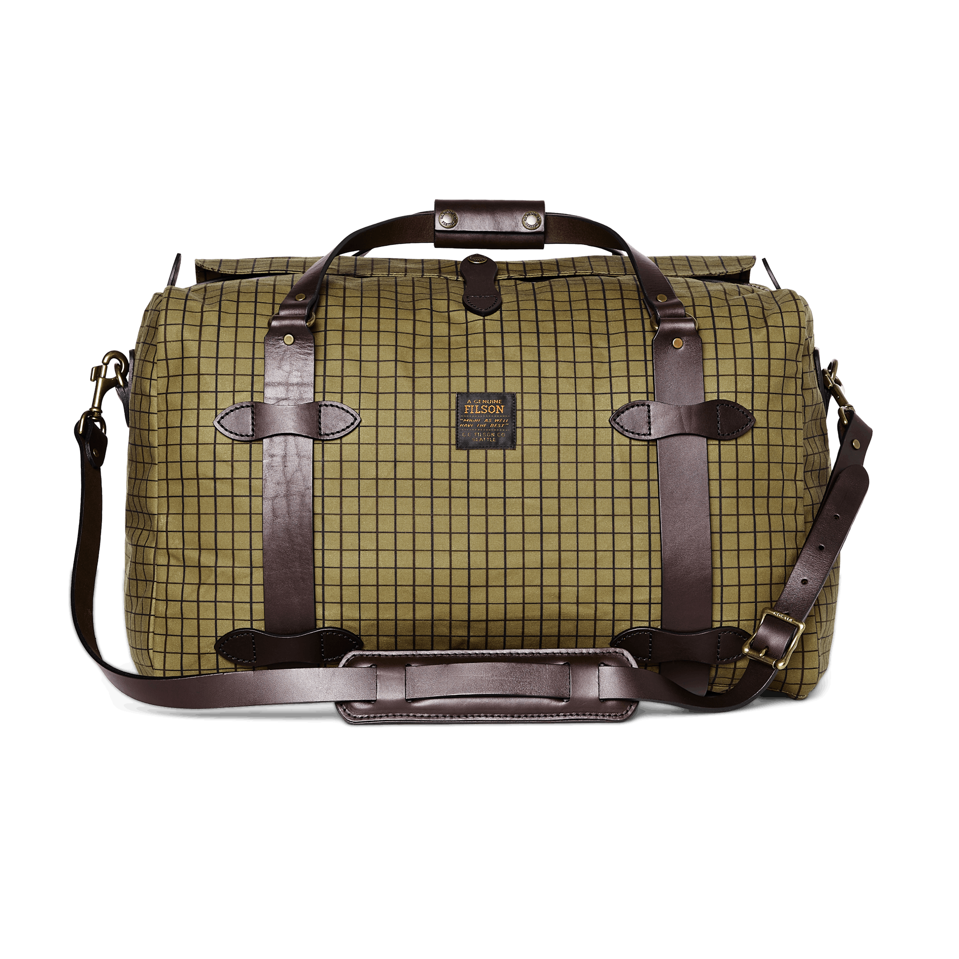 Rugged duffle bag for men. 