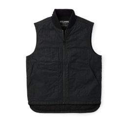Filson Men's Tin Cloth Insulated Work Vest - Black - Small