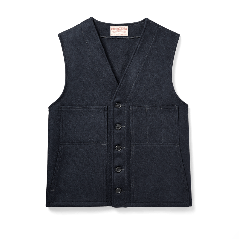 1940s Men’s Work Clothes, Casual Wear Mackinaw Wool Vest $225.00 AT vintagedancer.com