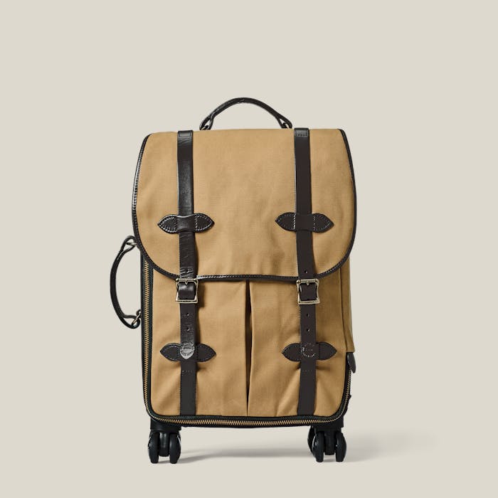 Rugged Twill Rolling 4-Wheel Carry-On Bag