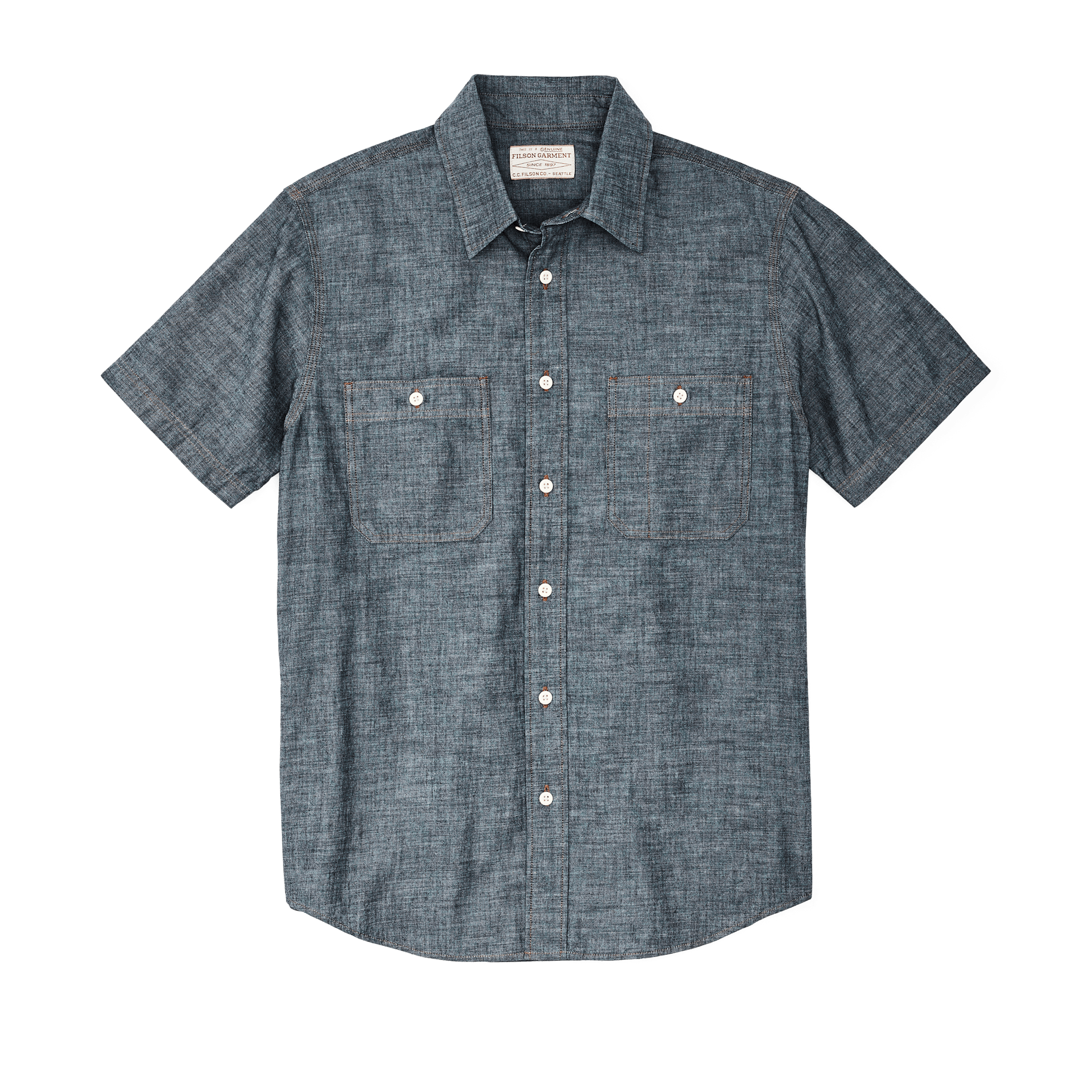 chambray short sleeve shirt