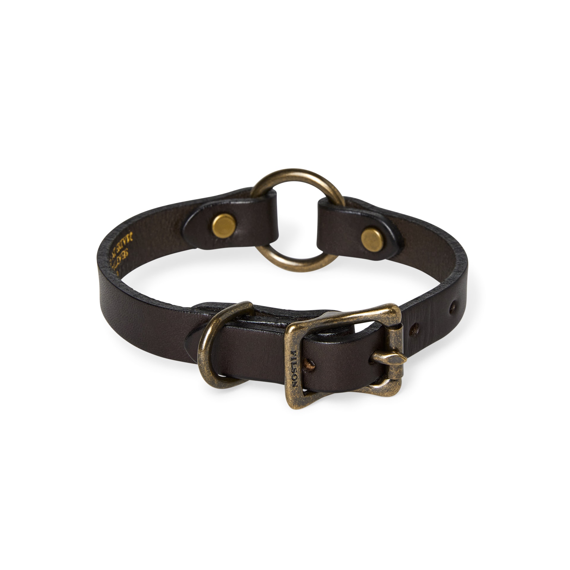 Leather puppy store collar and lead