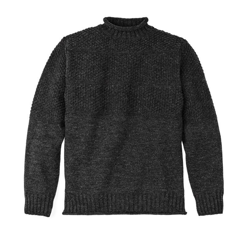 Wool Roll Neck Fisherman's Sweater
