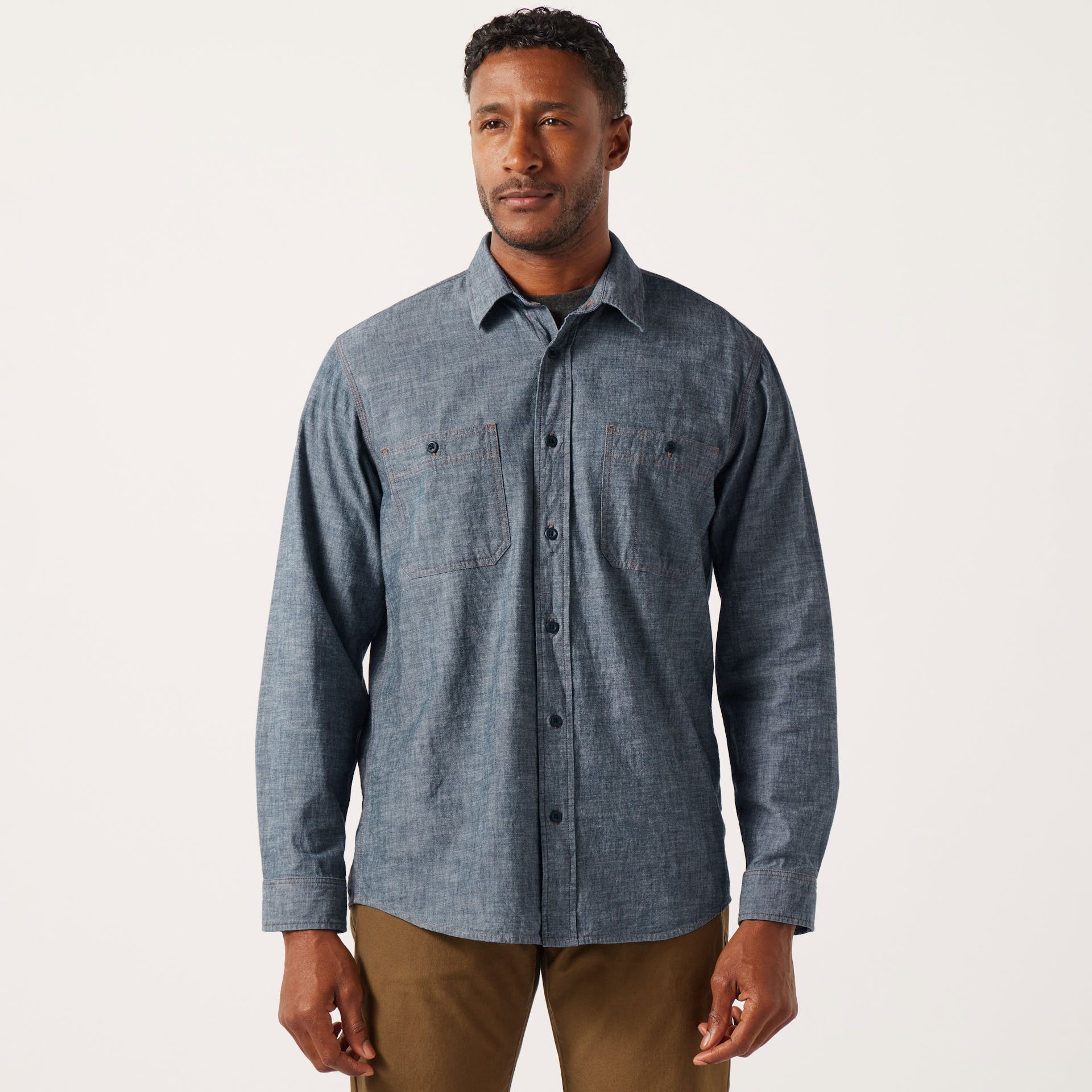 Men's Long Sleeve Chambray CPO Shirt | Filson